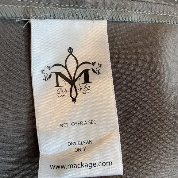 Mackage Collection Dress Size 4 Fit And Flare Exposed Zip Dress Leather Trim - Picture 6 of 7